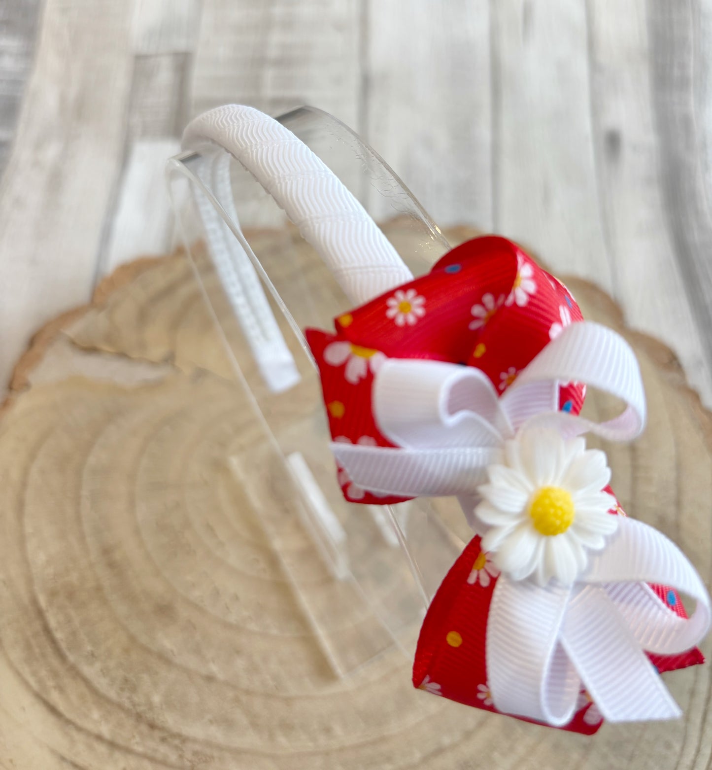 ππΌ Red Daisy Bow Headband πΌπ