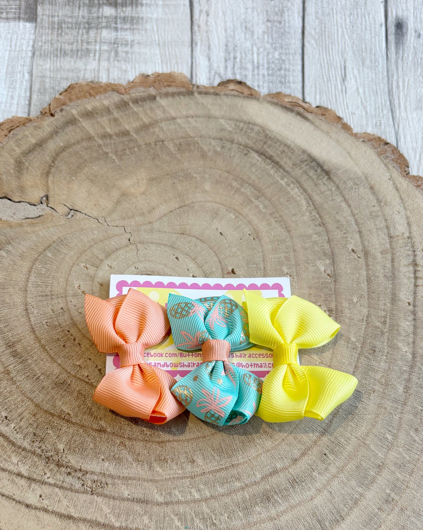 š Summer Bow Hair Clip Set ā Set of 3 š
