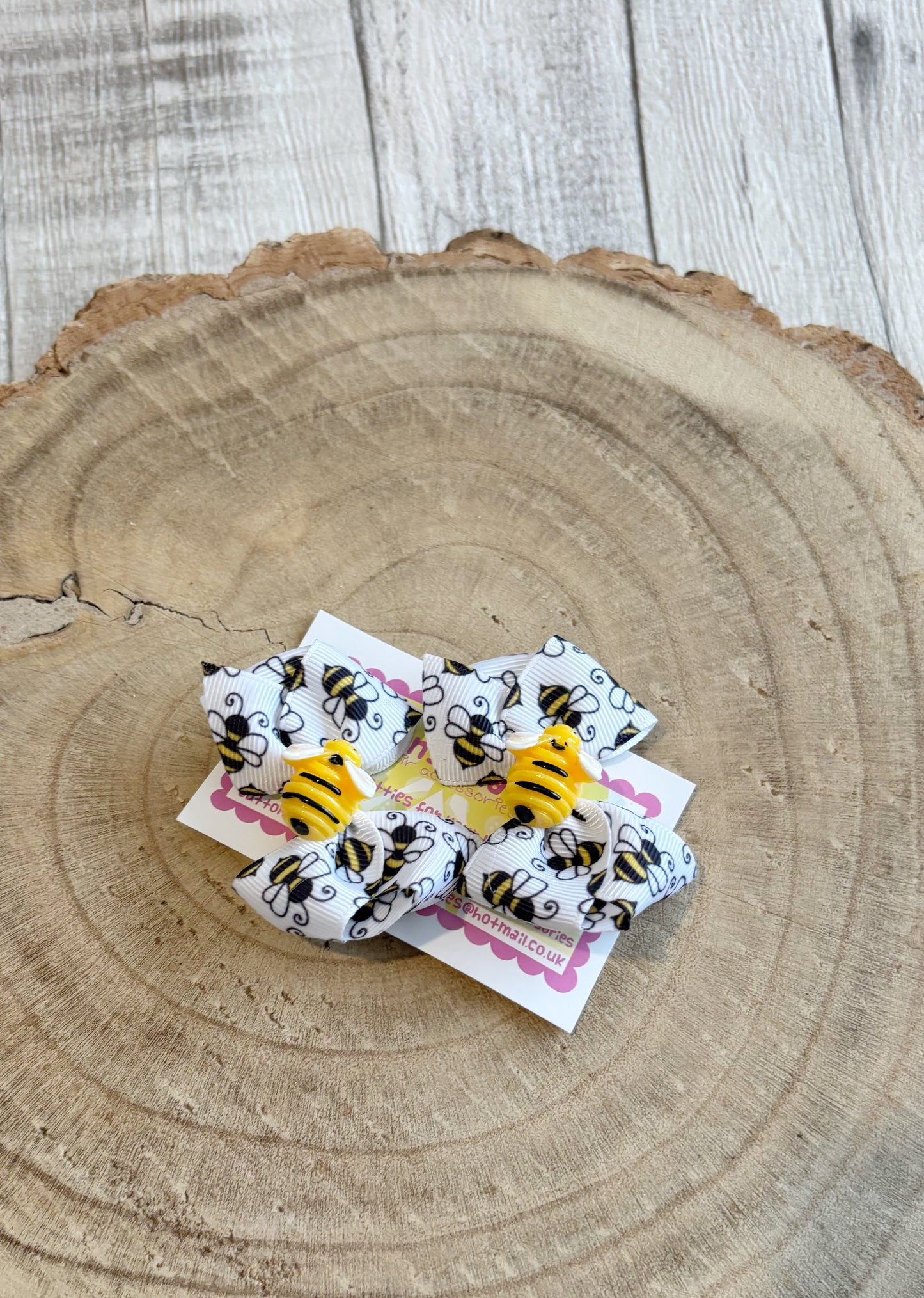 š Bee Print Hair Bow Set ā Set of 2 š