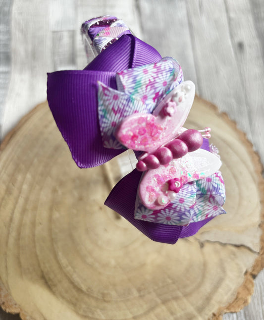 Butterfly Garden Boutique Headband 🦋💜🌸