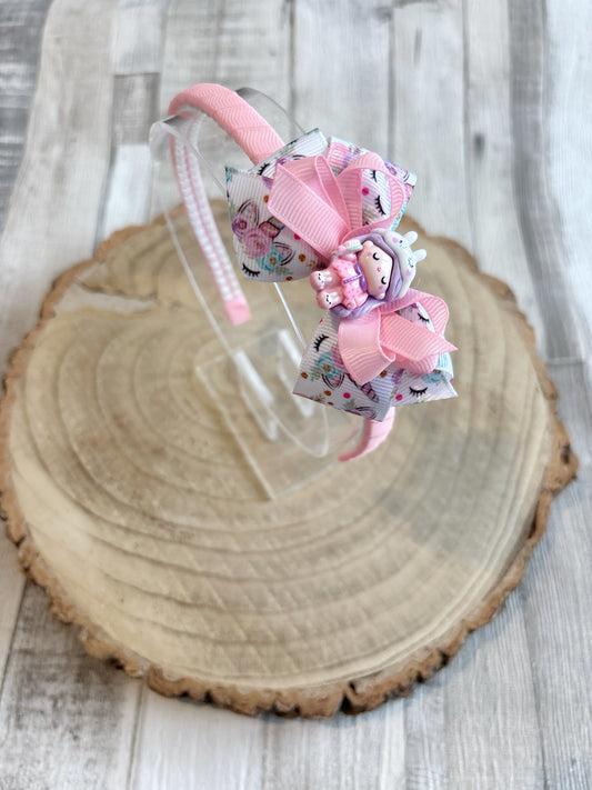 🐰✨ Bunny Girl Bow Headband – Pink ✨🐰