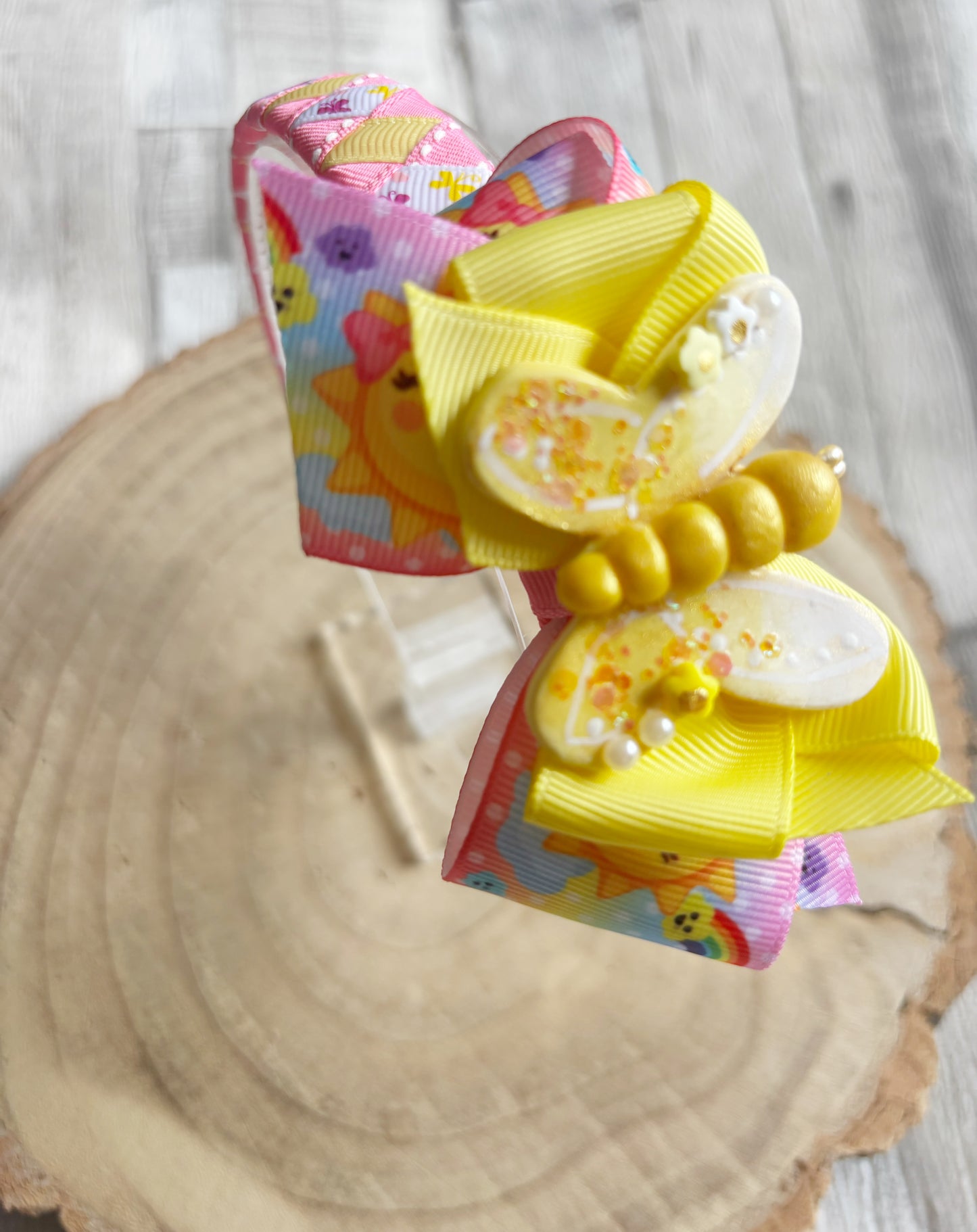 Sunshine Butterfly Boutique Headband ☀️🦋💛