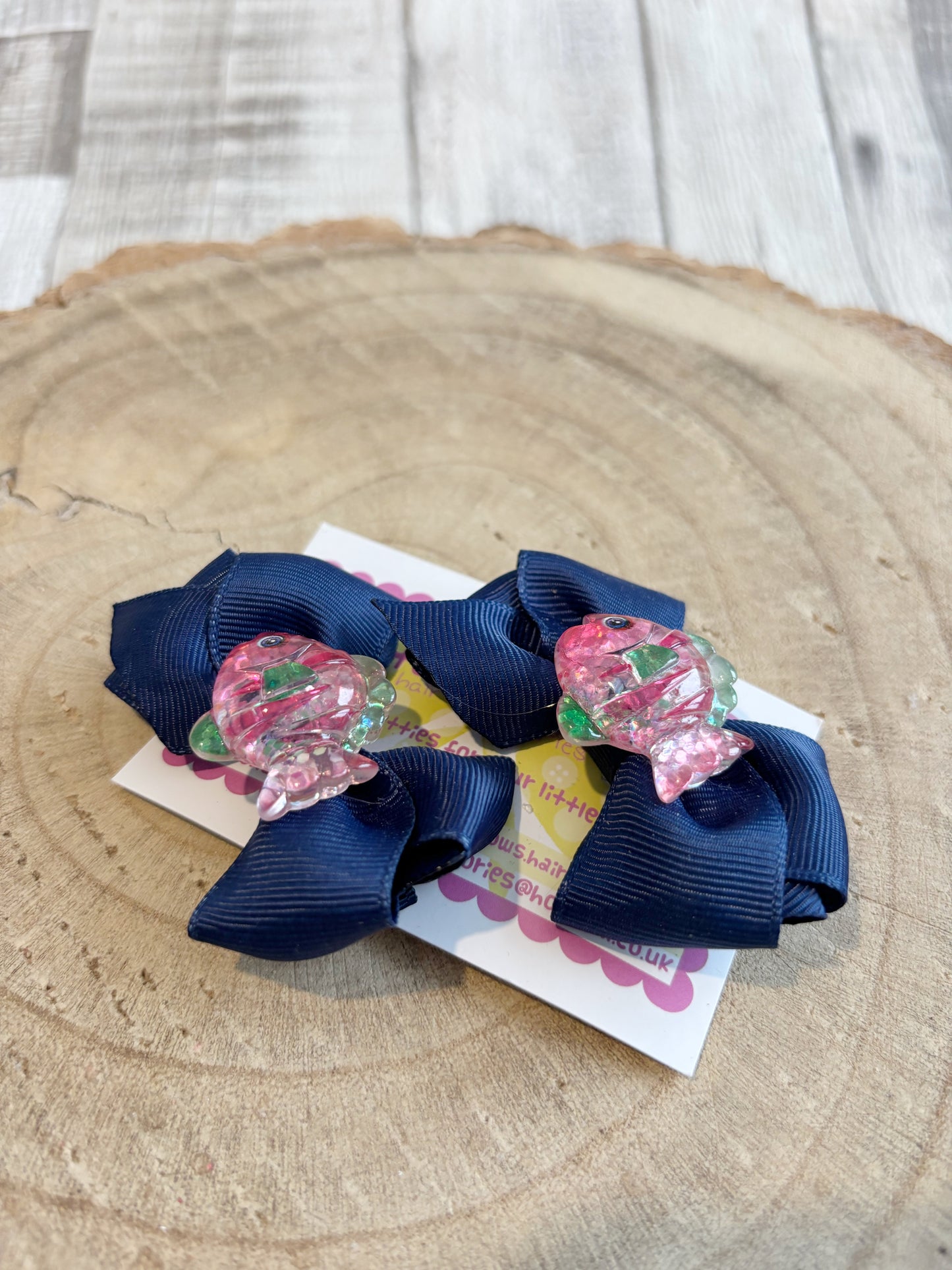 🐠 Sparkly Fish Hair Bow Set – Set of 2 🐠