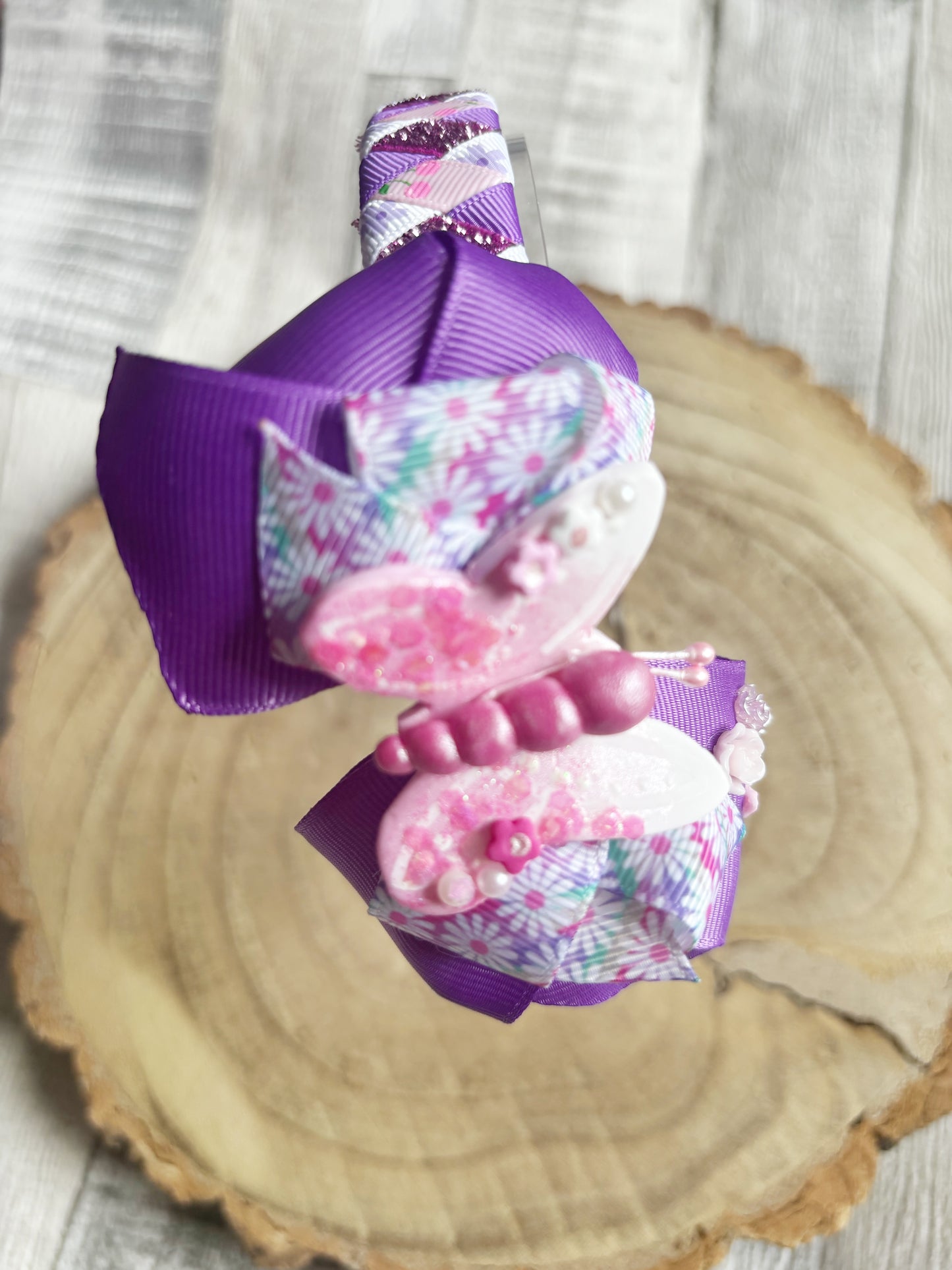 Butterfly Garden Boutique Headband 🦋💜🌸