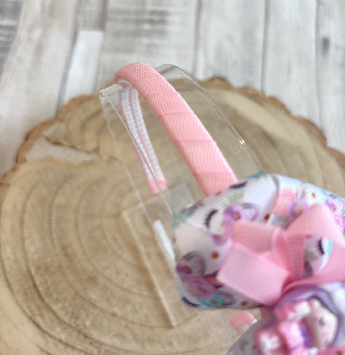🐰✨ Bunny Girl Bow Headband – Pink ✨🐰