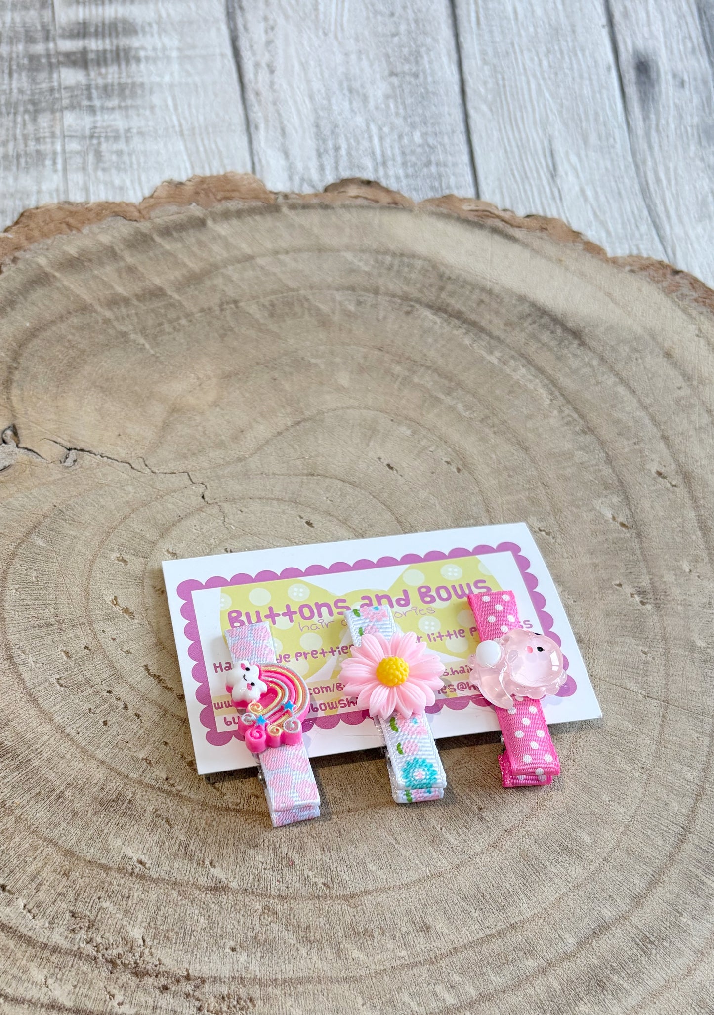 🎀 Sweet Pastel Hair Clip Trio – Set of 3 🎀
