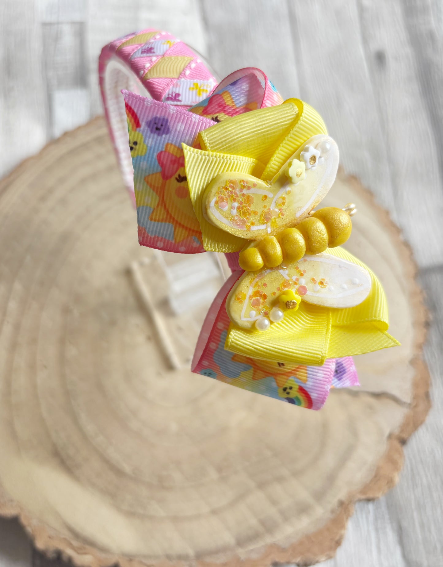 Sunshine Butterfly Boutique Headband ☀️🦋💛