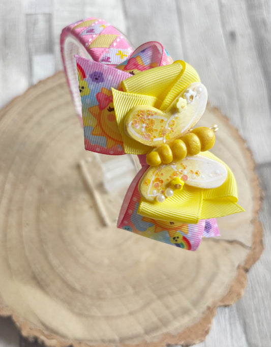 Sunshine Butterfly Boutique Headband ☀️🦋💛