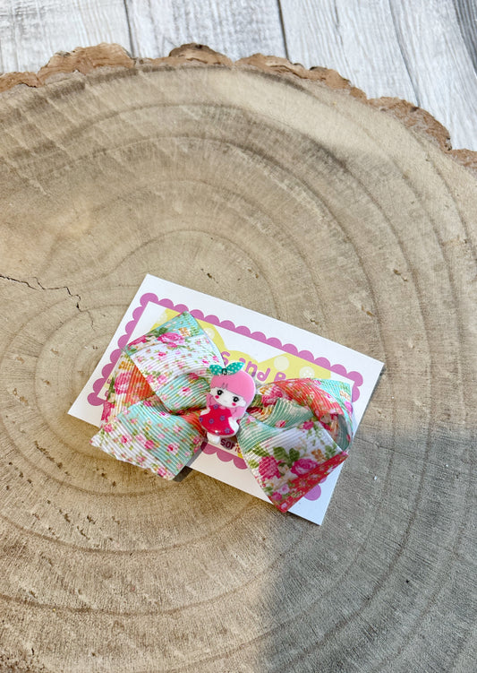 Floral Doll Bow Hair Clip