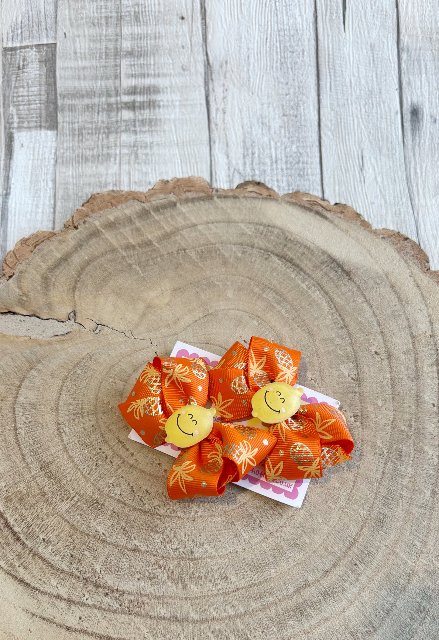 🍋 Citrus Fruit Hair Bow Set – Set of 2 🍋