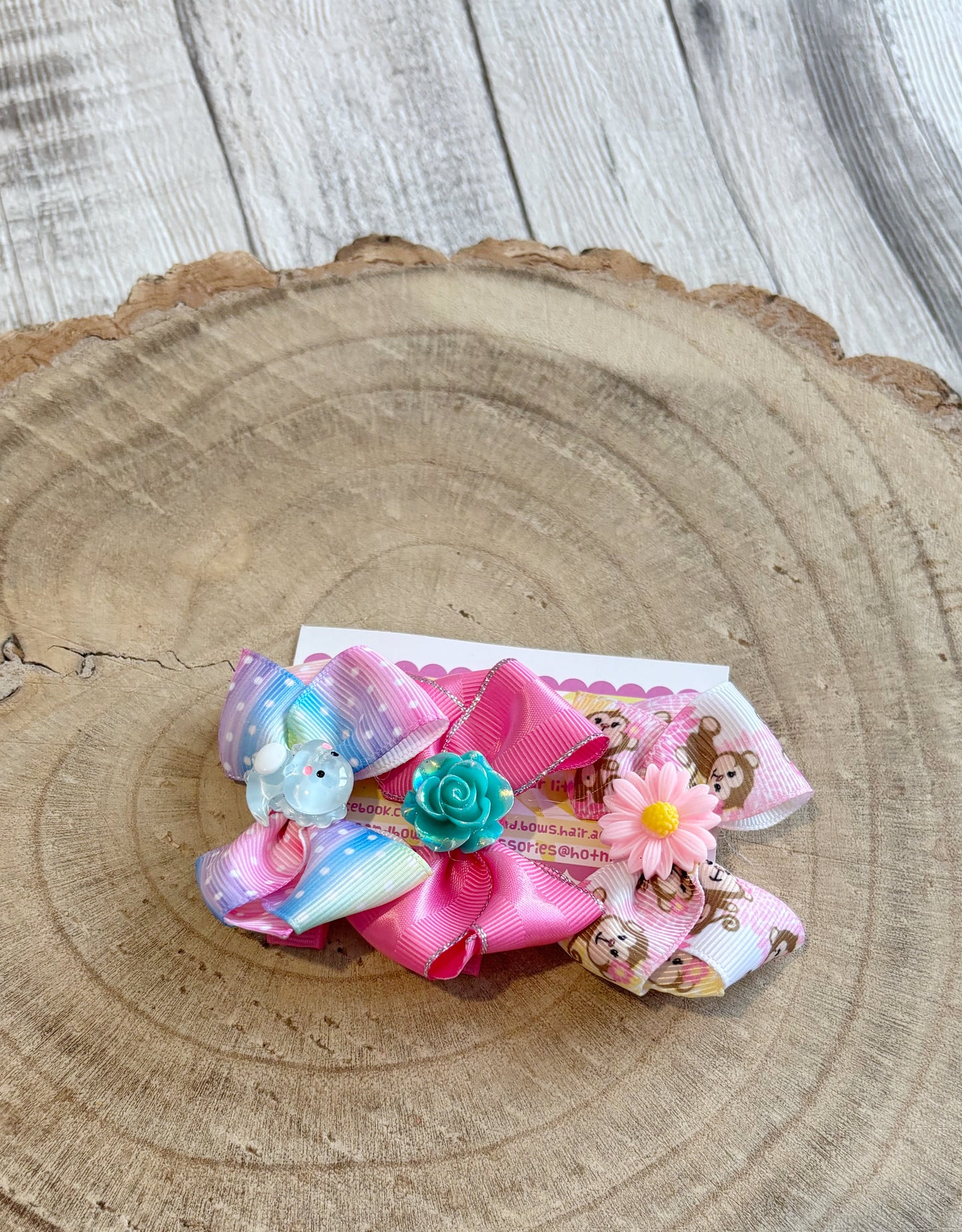 🌸 Pastel Hair Bow Trio – Set of 3 🌸