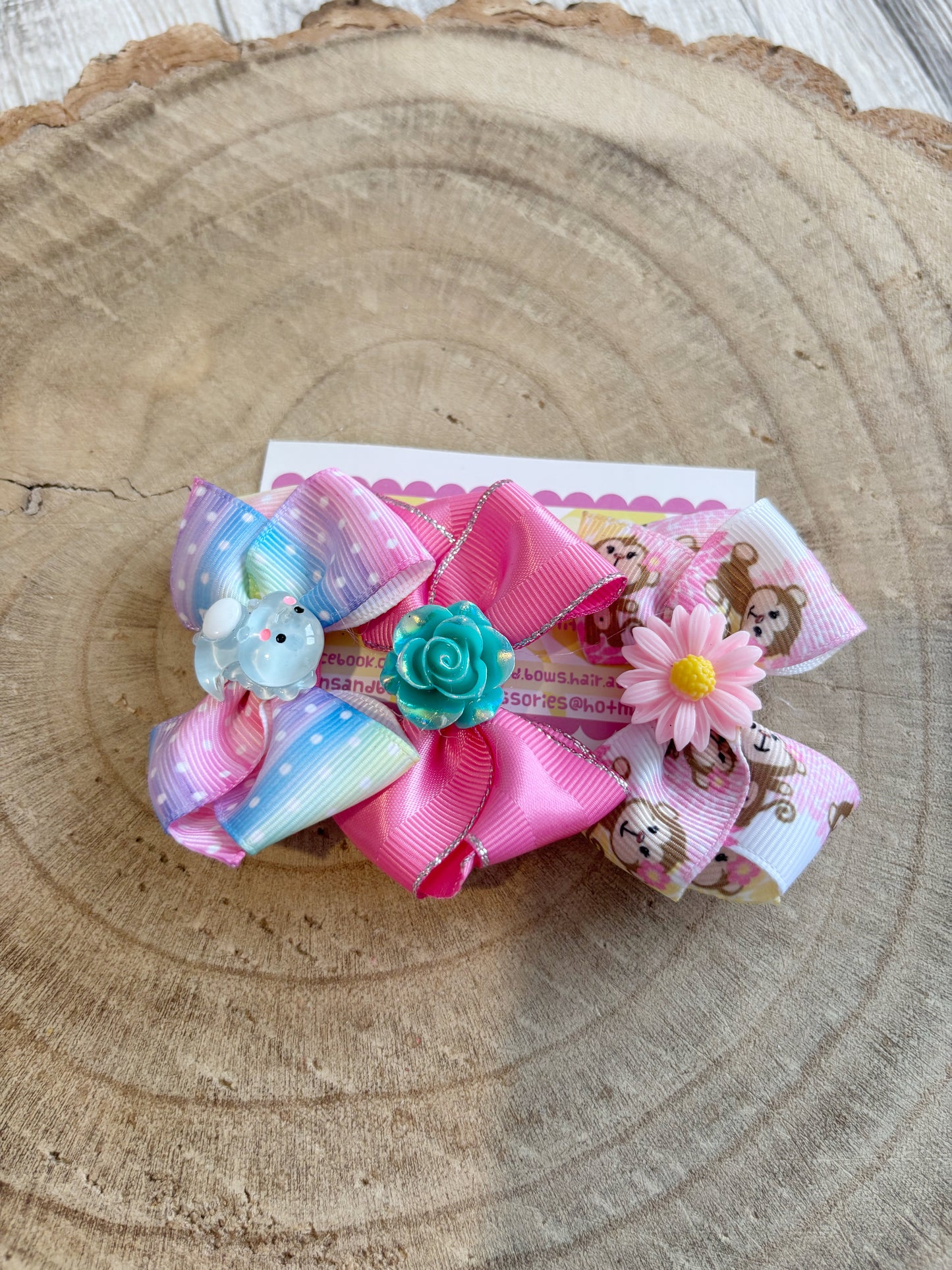 🌸 Pastel Hair Bow Trio – Set of 3 🌸