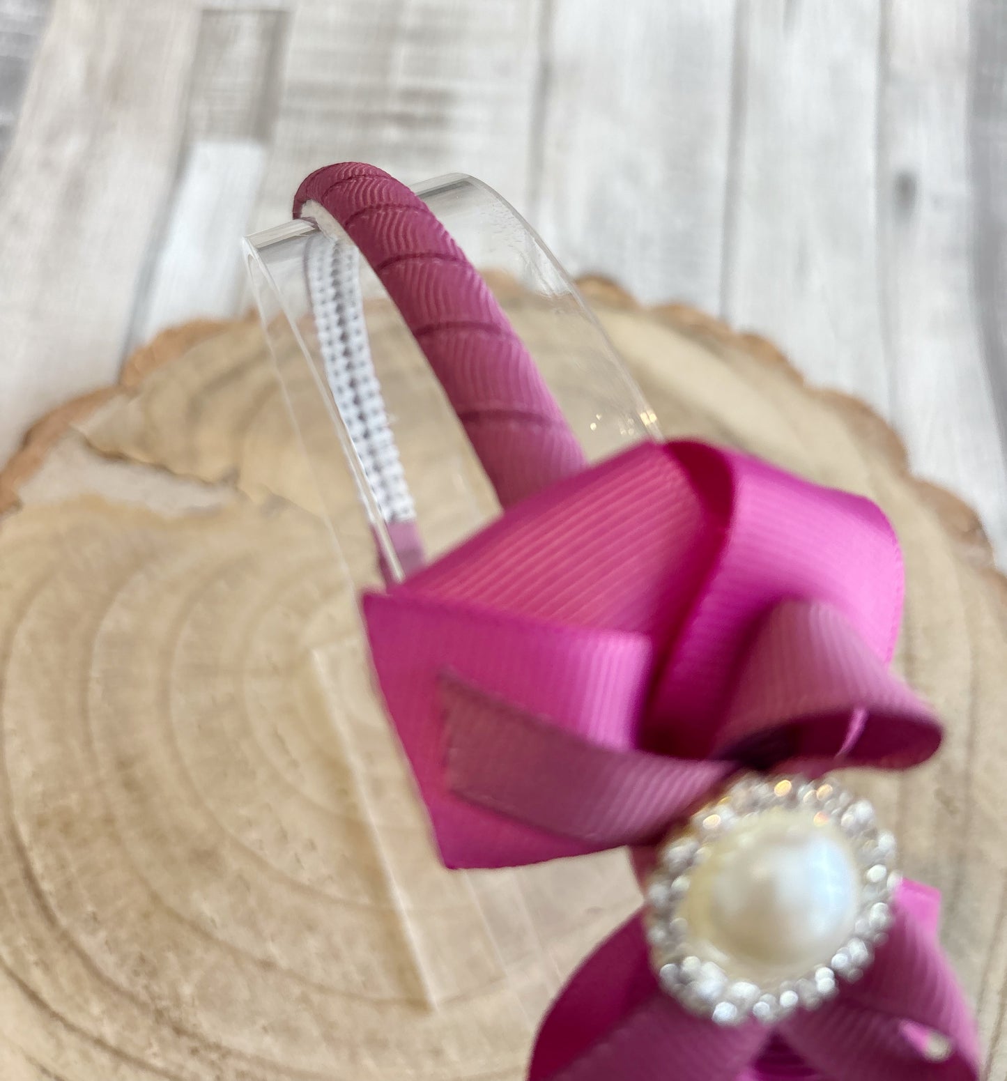🎀✨ Plum & Berry Pearl Bow Headband ✨🎀